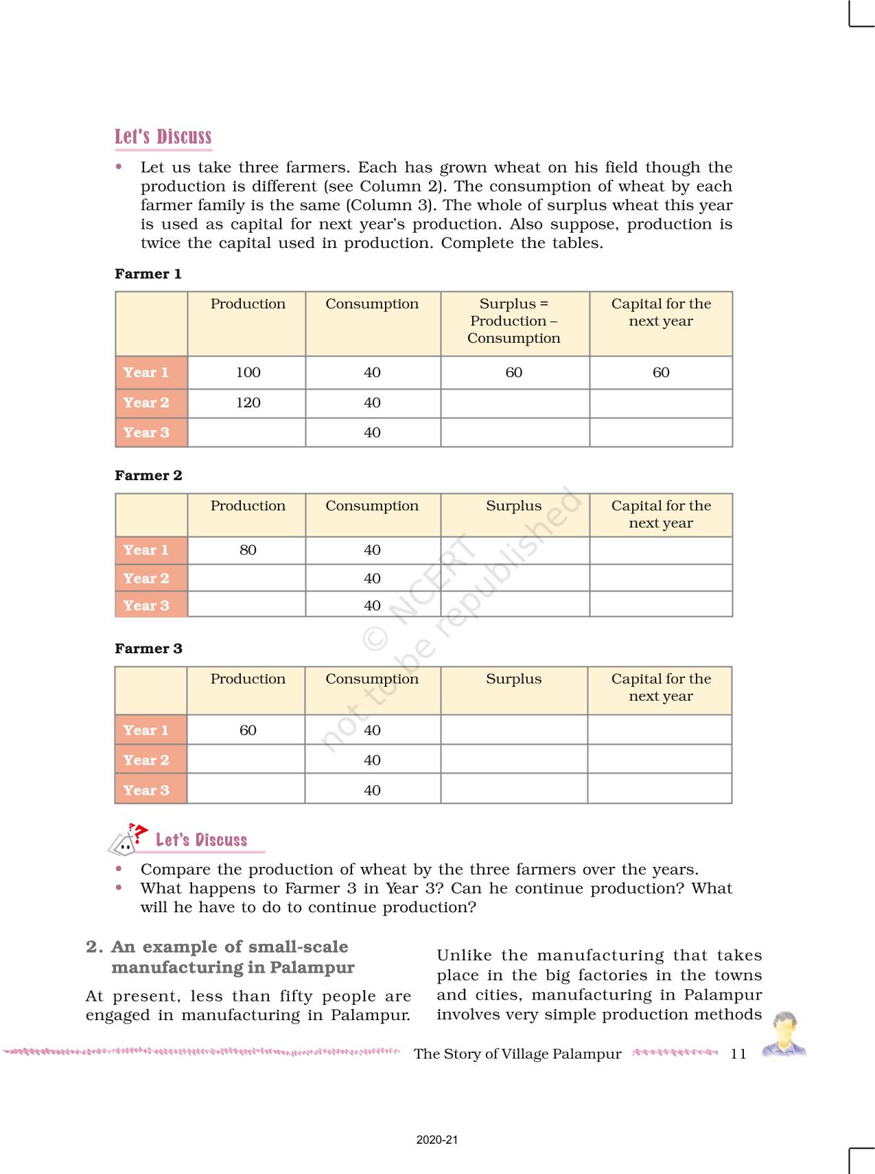 The Story Of Village Palampur - NCERT Book of Class 9 Economics